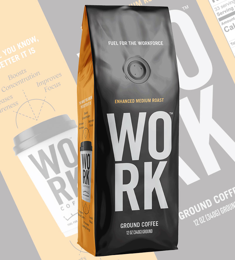 WORK Coffee Product Packaging